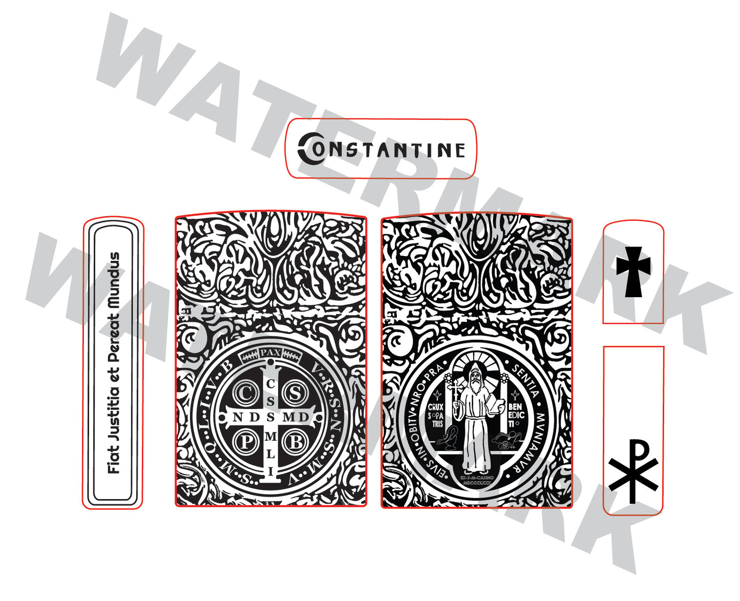 Constantine Replica Zippo Laser Engraving File | 5-Sided Lighter Digital Download SVG AI EPS