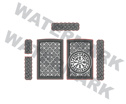 Helm of Awe Zippo Laser Engraving File | Lightburn Ready Lighter Digital Download SVG AI EPS