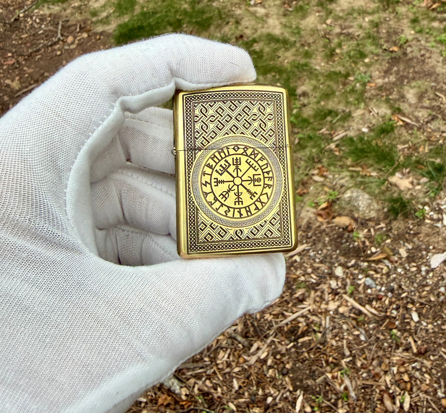 Helm of Awe Zippo Laser Engraving File | Lightburn Ready Lighter Digital Download SVG AI EPS