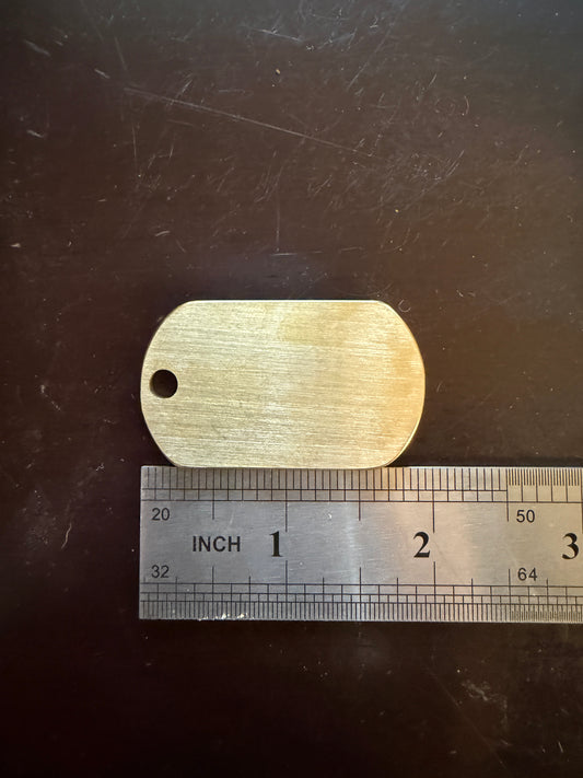 Solid Brass Dog Tags 4MM Thick