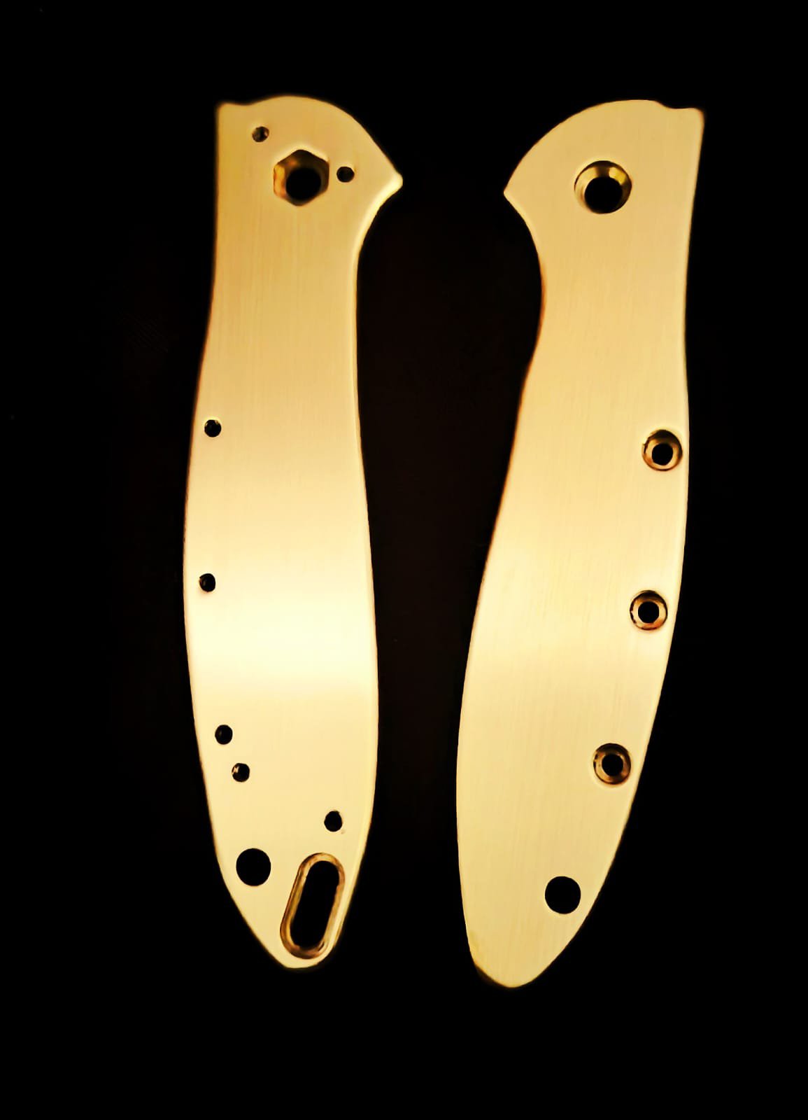 Kershaw Leek Brass Scales | Engraving Blanks w/ Hardware Kit | Heavy Solid Brass Knife