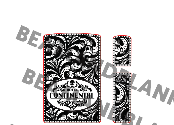 John Wick The Continental Zippo Laser Engraving File | Lightburn Ready Lighter Digital Download SVG AI EPS