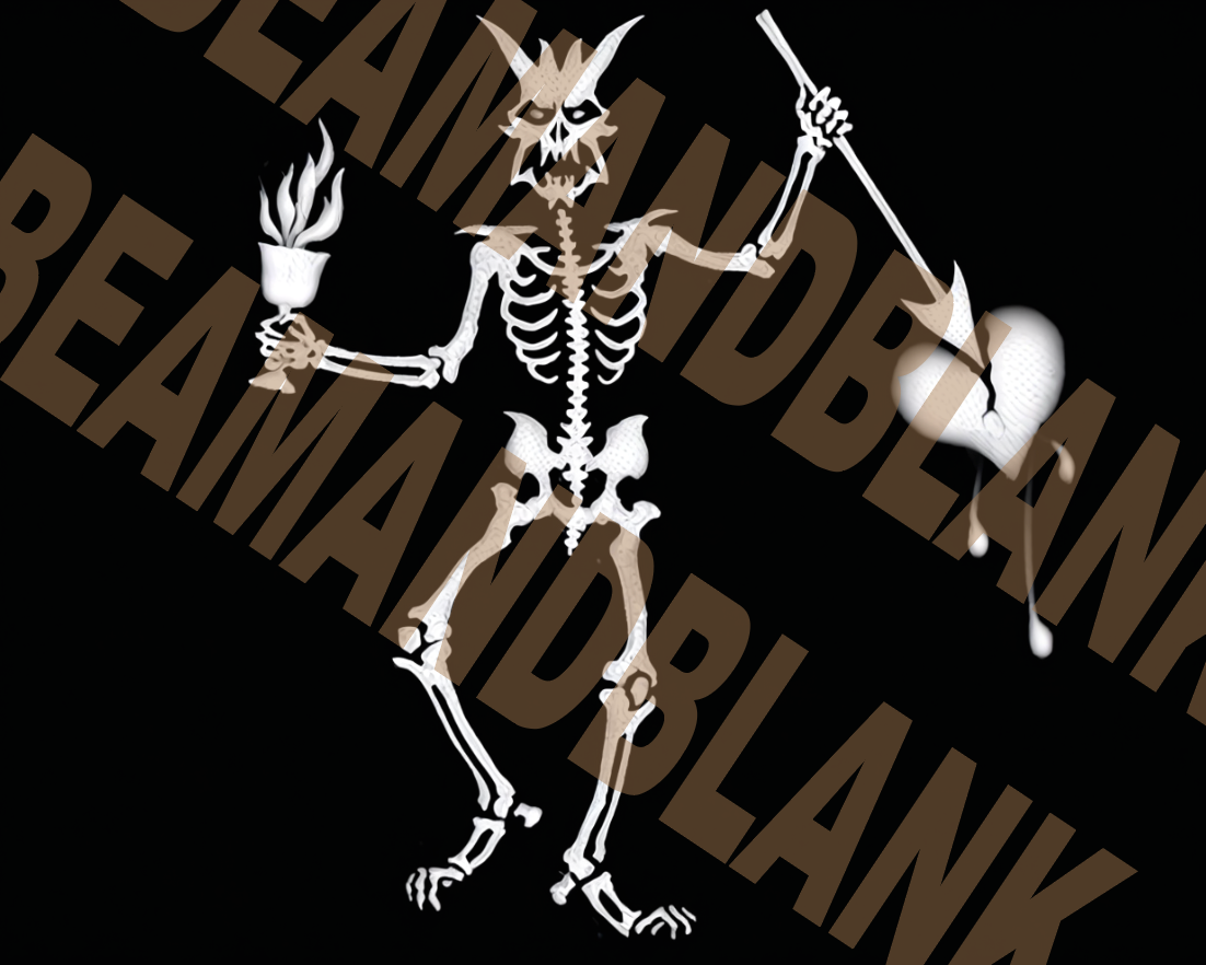 Blackbeard's Flag Depth Map PNG | High-Res Relief File for 3D Laser CNC Engraving | LightBurn Ready